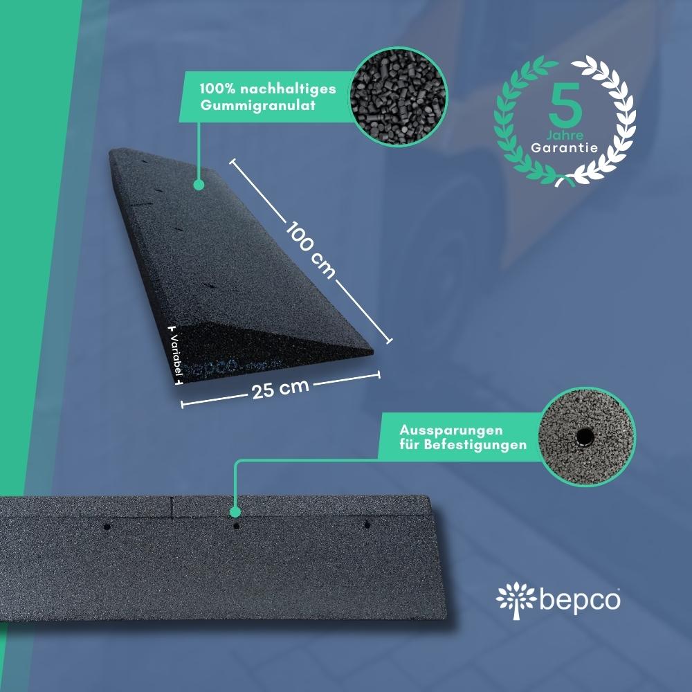 bepco Bordsteinrampe - 100 cm breit (versch. Höhen) – Bild 4