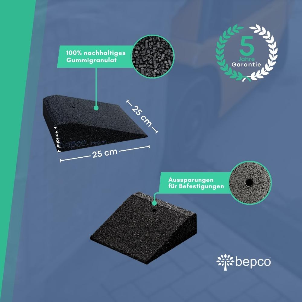 bepco Fahrrad- & Scooter-Rampe 2er Set - 25cm breit (versch. Höhen) – Bild 3