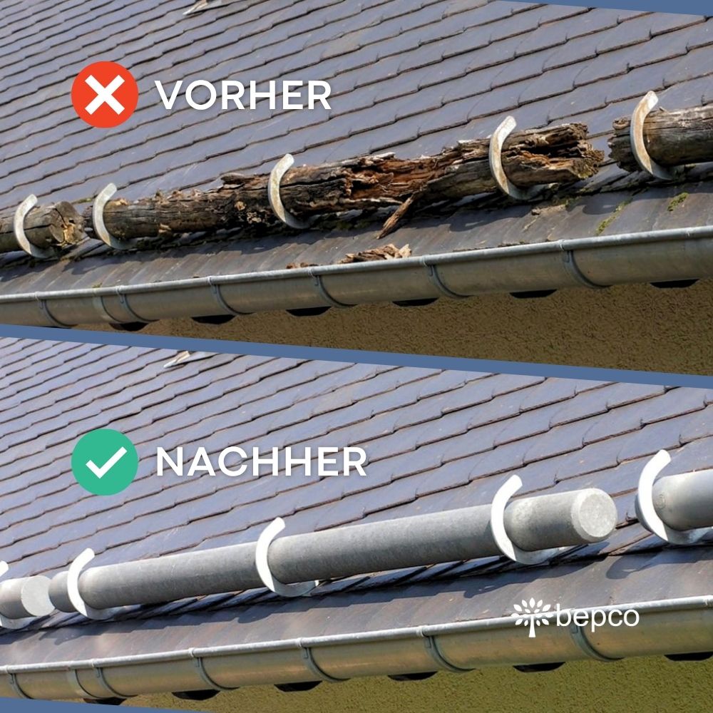 Schneefangbalken aus recyceltem Kunstsoff ohne Vergamlen