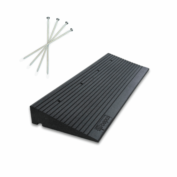 Schwellenrampen "Premium" - 10cm hoch, Rollstuhlrampe mit Befestigungsset