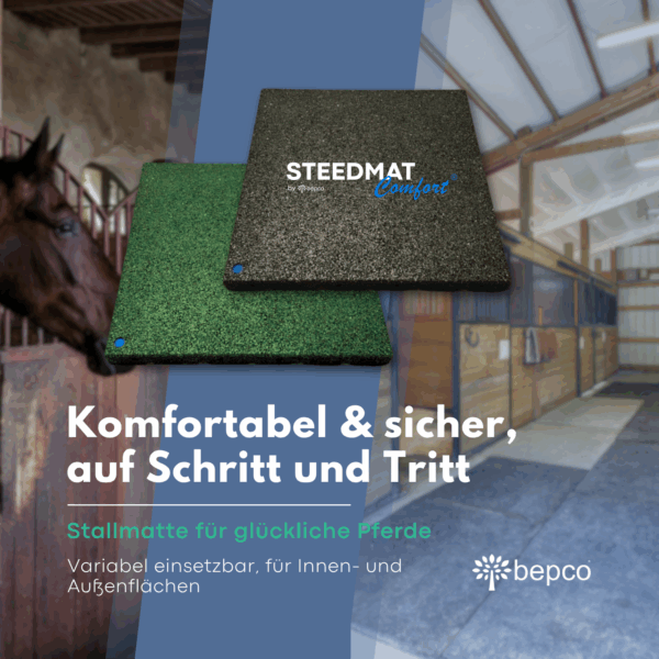 bepco STEEDMAT - Stallmatte aus Gummigranulat (wasserdurchlässig) – Bild 6