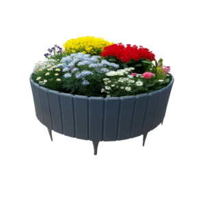 Palisade - 2er/5er Set Beeteinfassung - (100 x 17 cm, Grau/Braun)