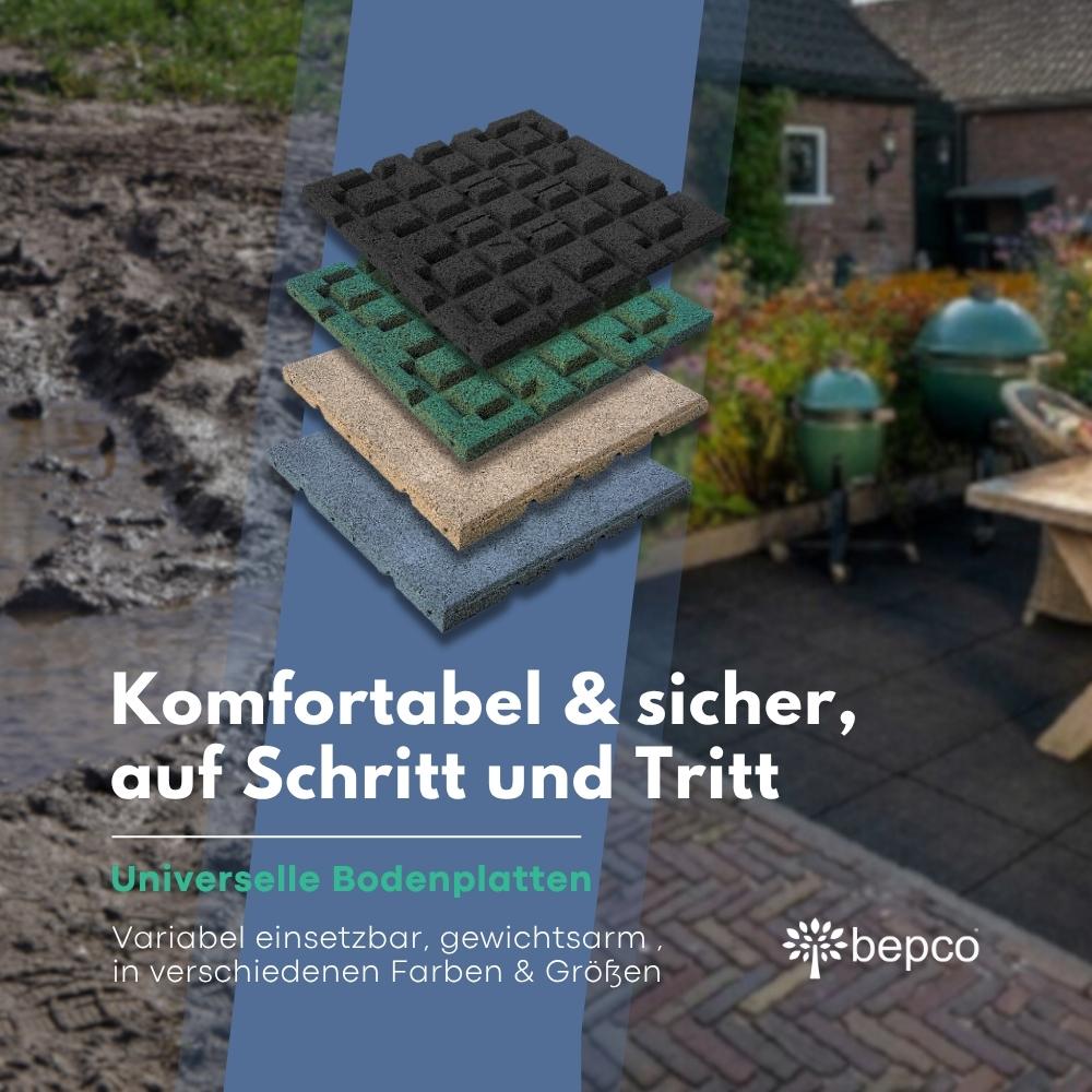 bepco Fallschutzmatte - 4er Set mit Verbindern (40x40x2,5cm) – Bild 2