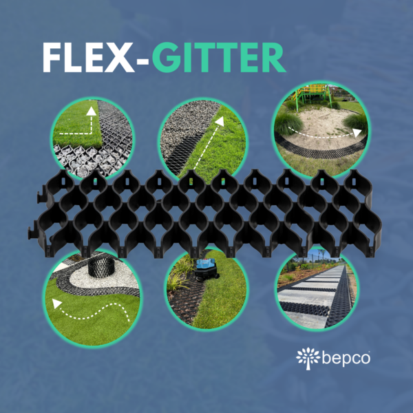 bepco Flexgitter - 5er Set - flexibles Rasengitter mit 15x Erdankern, für Garten & Wege – Bild 5
