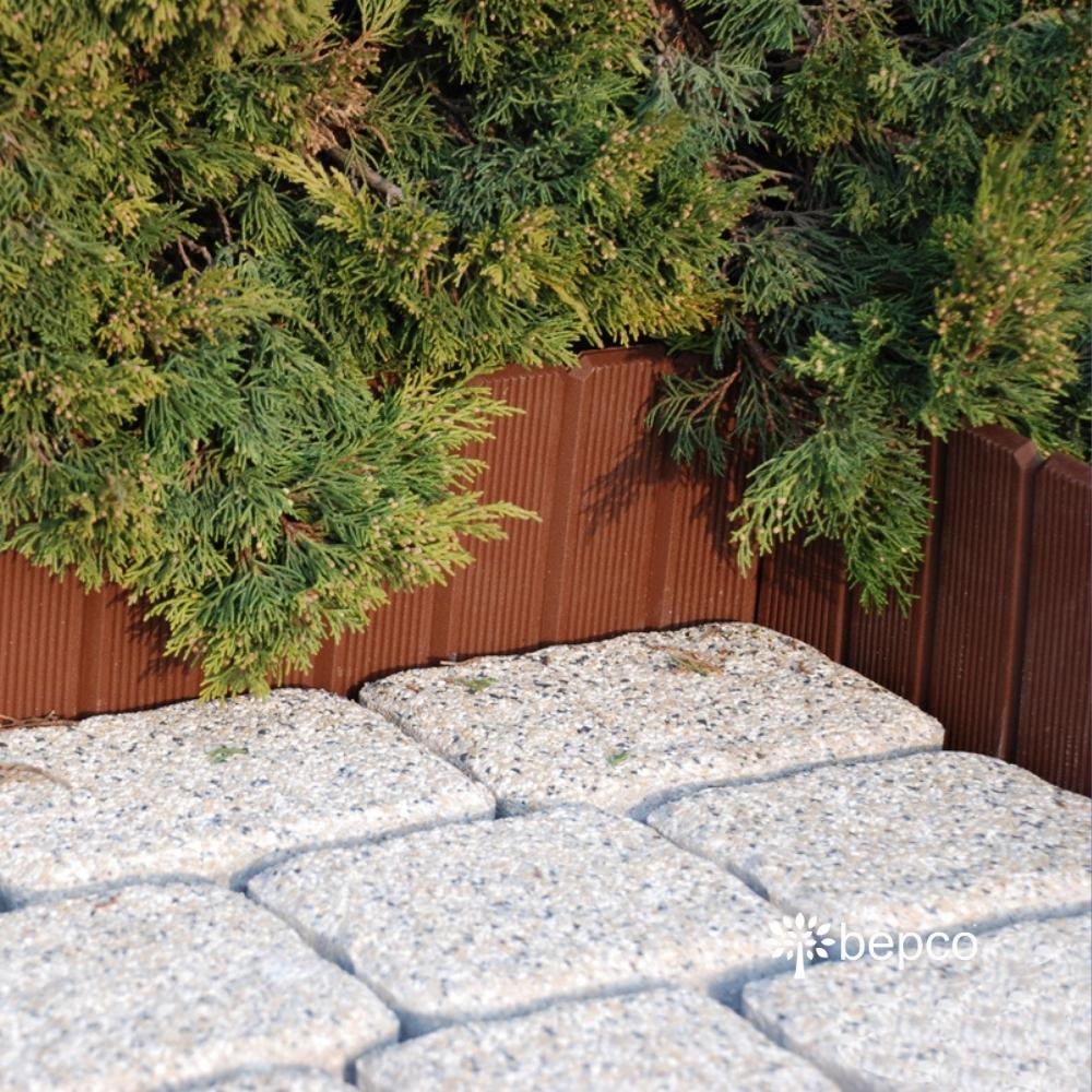 bepco Palisade - 2er Set Beeteinfassung - (100 x 17 cm, Grau/Braun) – Bild 13