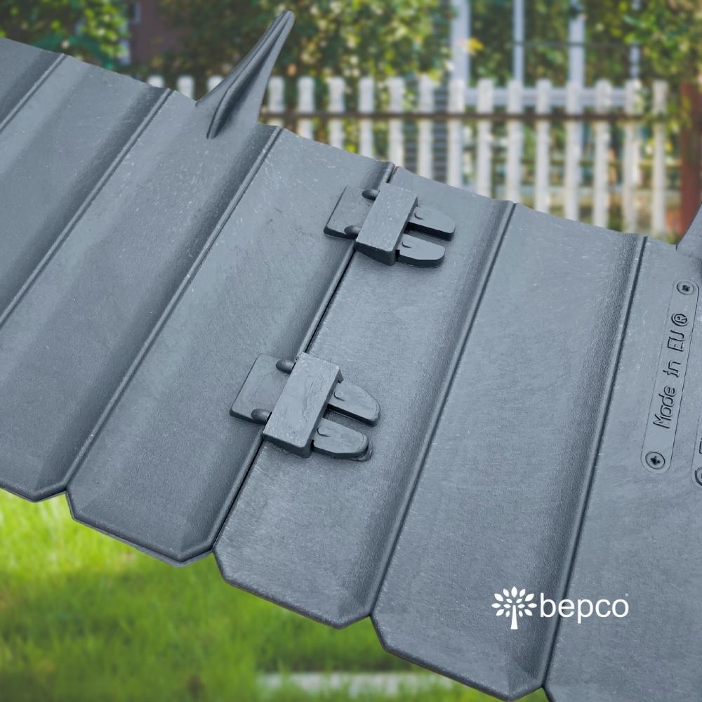 bepco Palisade - 2er Set Beeteinfassung - (100 x 17 cm, Grau/Braun) – Bild 7