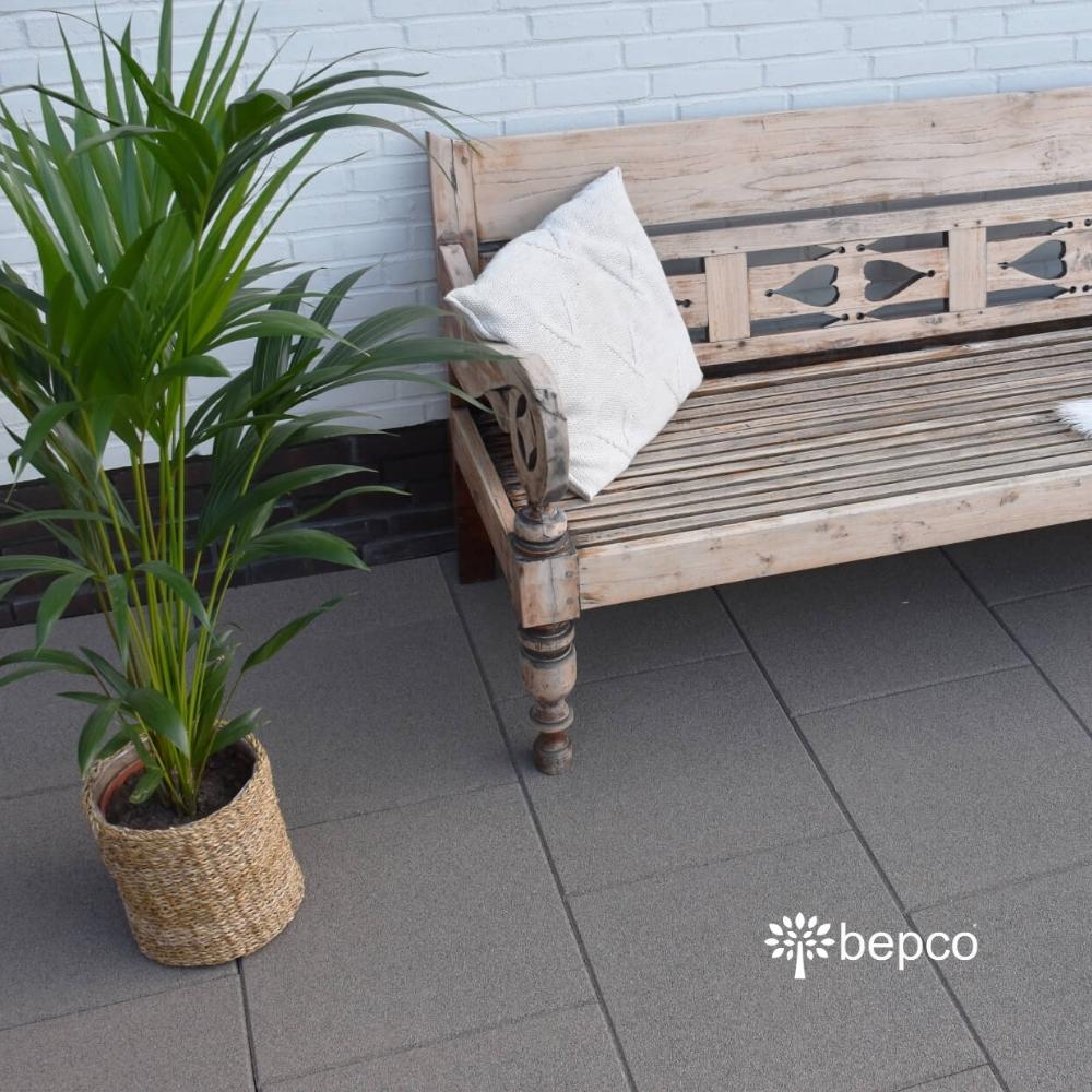 bepco Fallschutzmatte - 4er Set mit Verbindern (40x40x2,5cm) – Bild 9