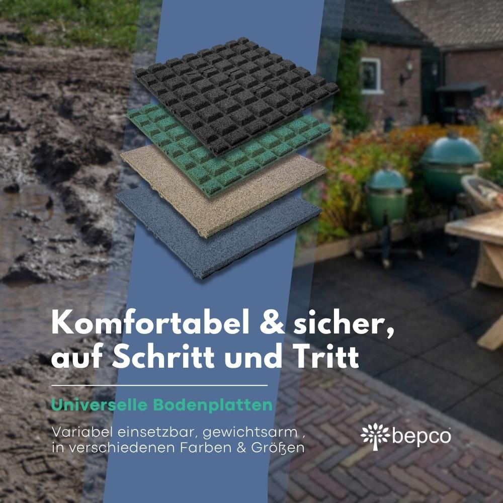 bepco Fallschutzmatte - 4er Set mit Verbindern (50x50x2,5cm) – Bild 8